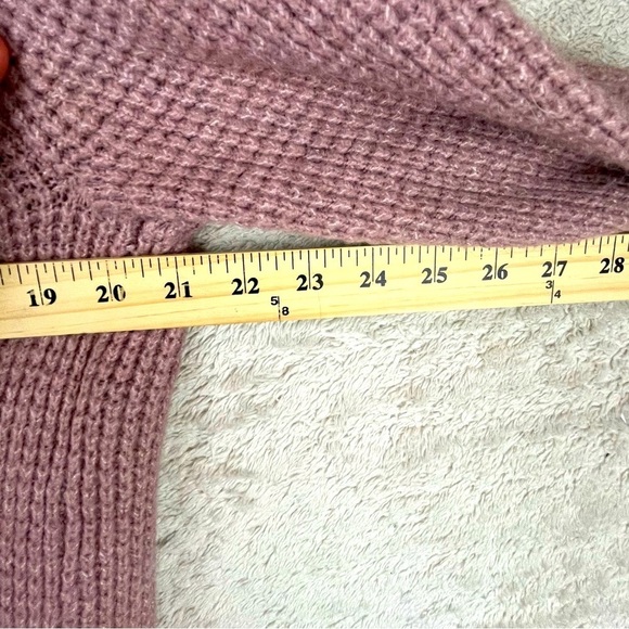 Cozy Long Line Cardigan Duster Medium Dusty Rose Maeve by London Kaye Pockets - Picture 12 of 13